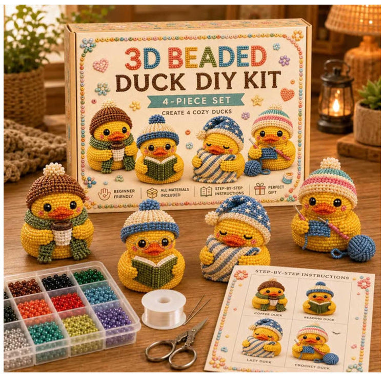 3D Beaded Duck DIY Kit – Cozy Little Duck