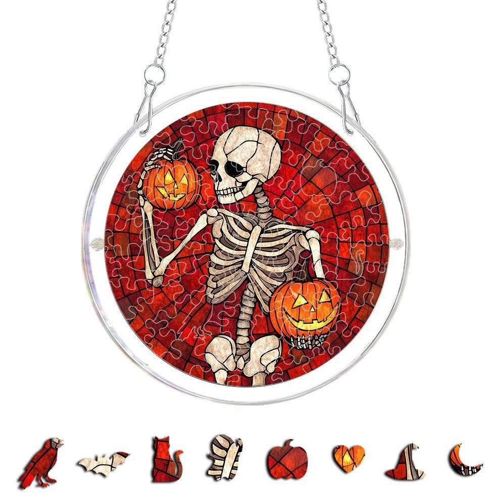 Halloween Acrylic Puzzle Suncatcher
