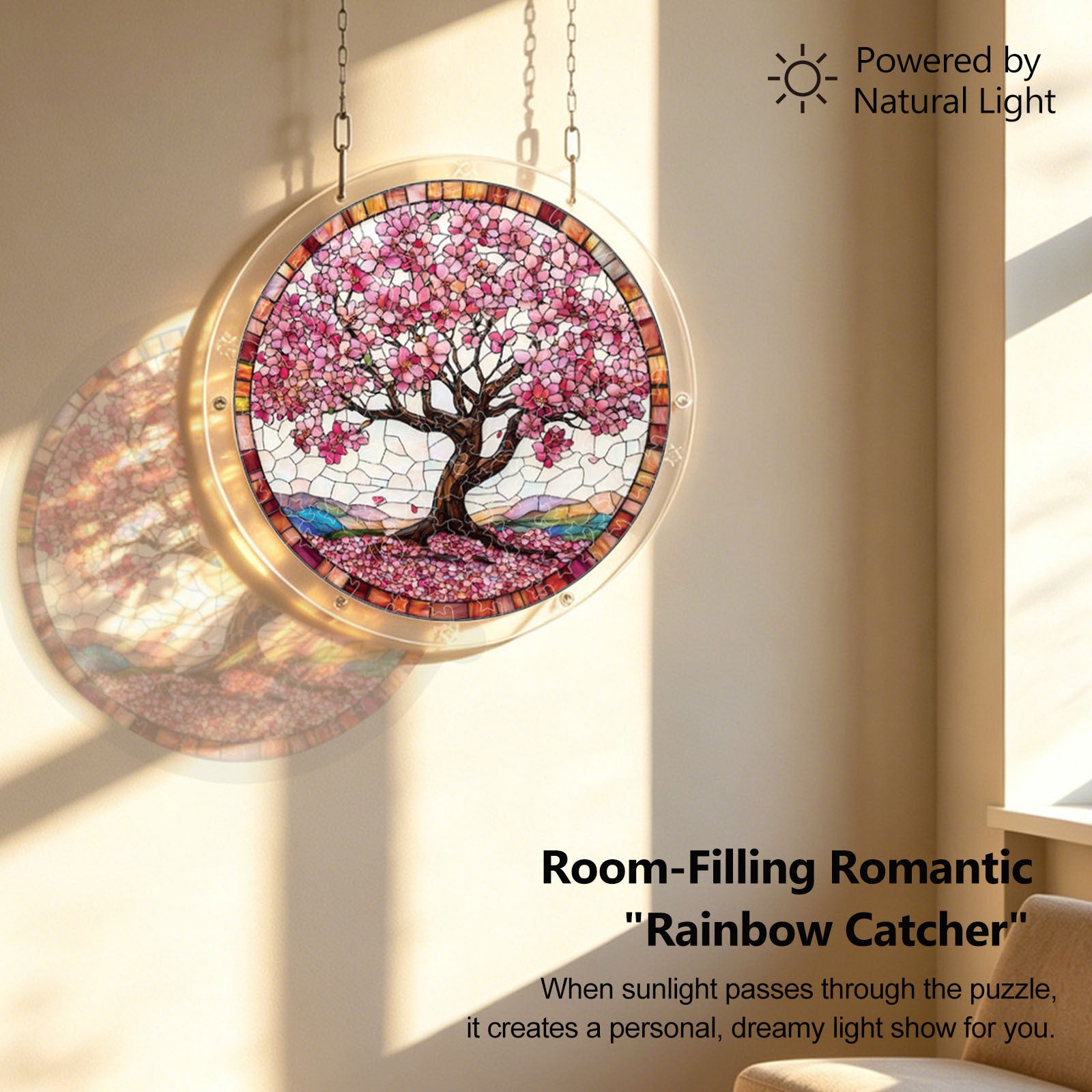 Acrylic Puzzle Suncatcher Hanging Ornament — Tree of Happiness