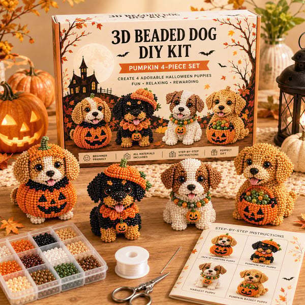 3D Magic Bead DIY Kit – Pumpkin Puppy