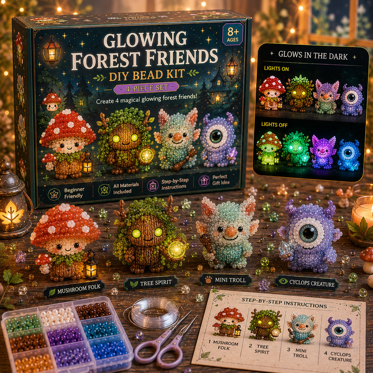 3D Magic Bead DIY Set – Forest Monsters
