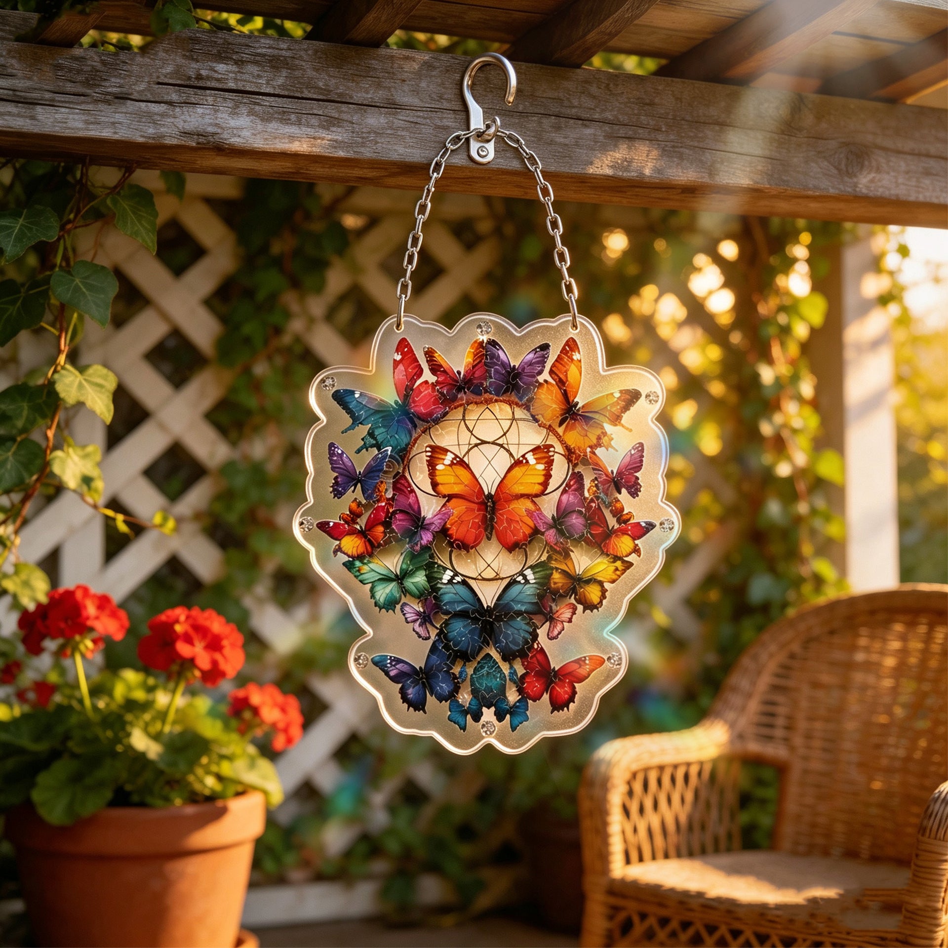 Acrylic Puzzle Suncatcher – Colorful Butterfly
