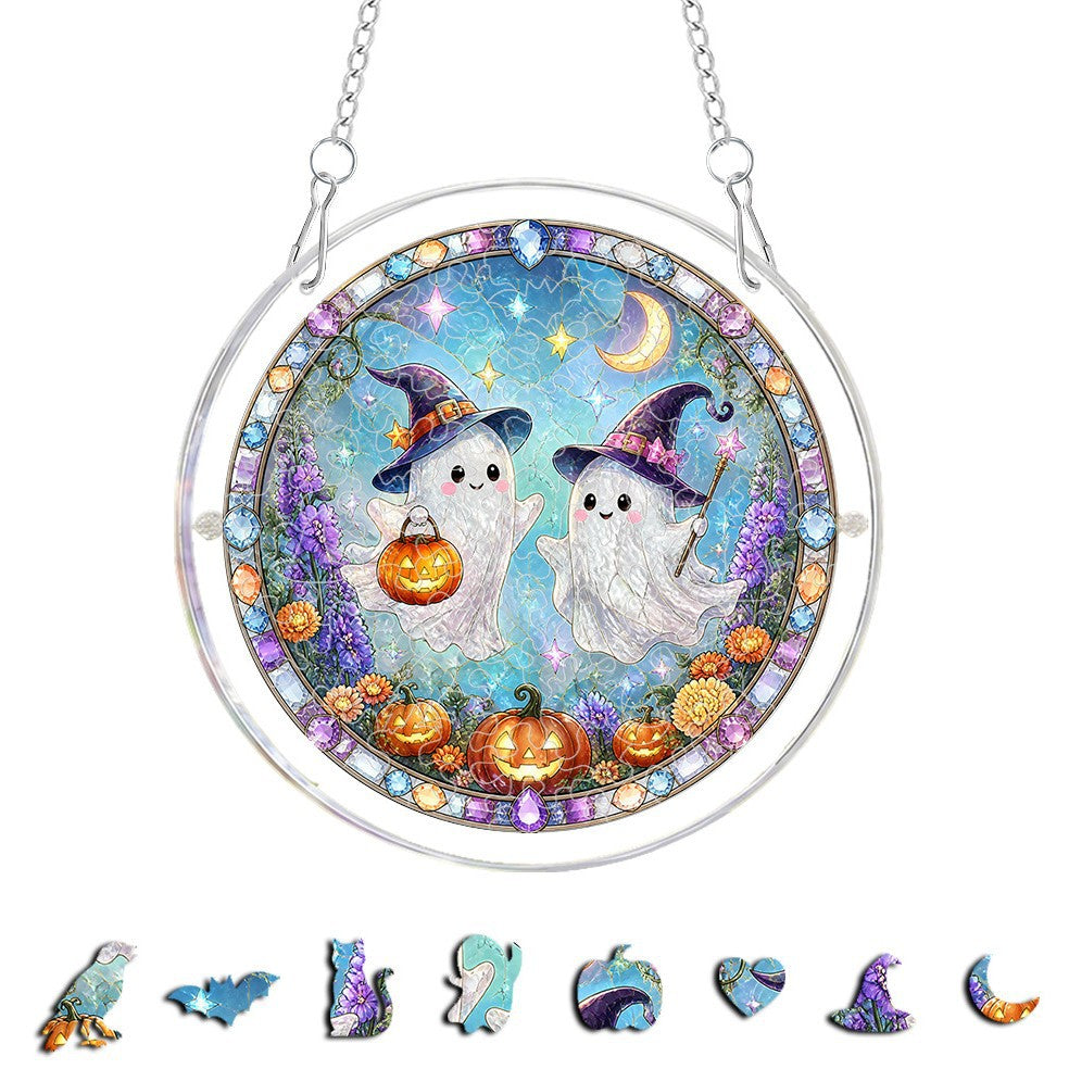 Halloween Acrylic Puzzle Suncatcher