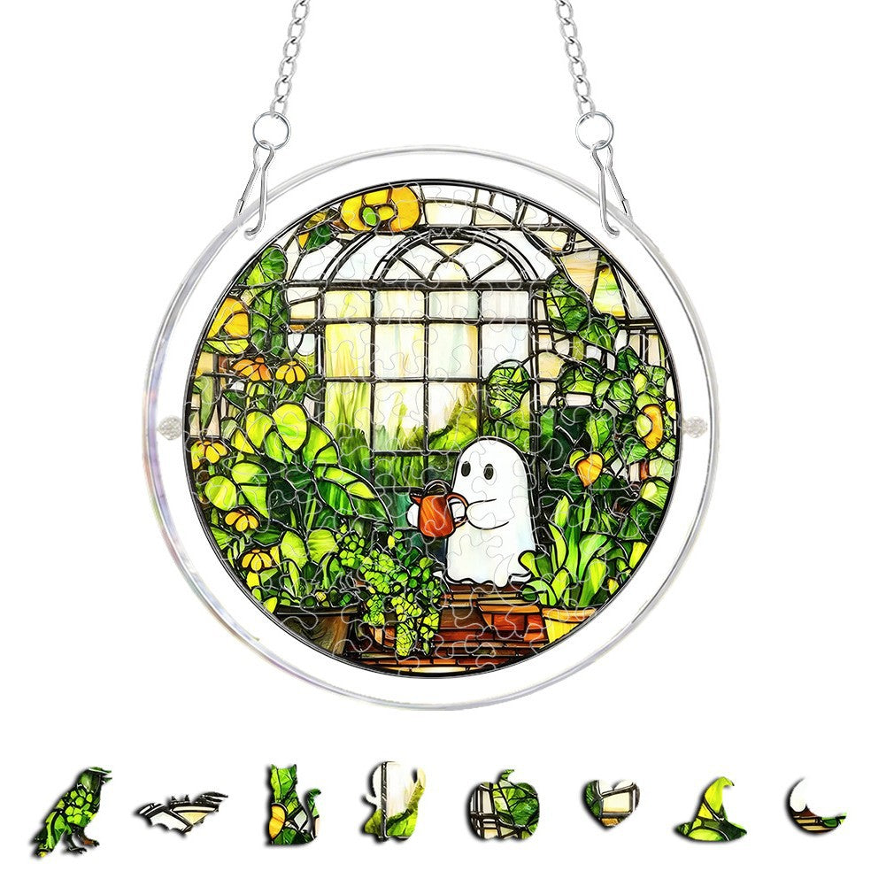 Halloween Acrylic Puzzle Suncatcher