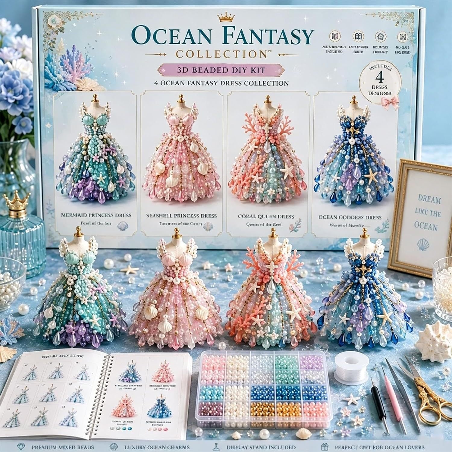 3D Beaded Magic Dress DIY Kit