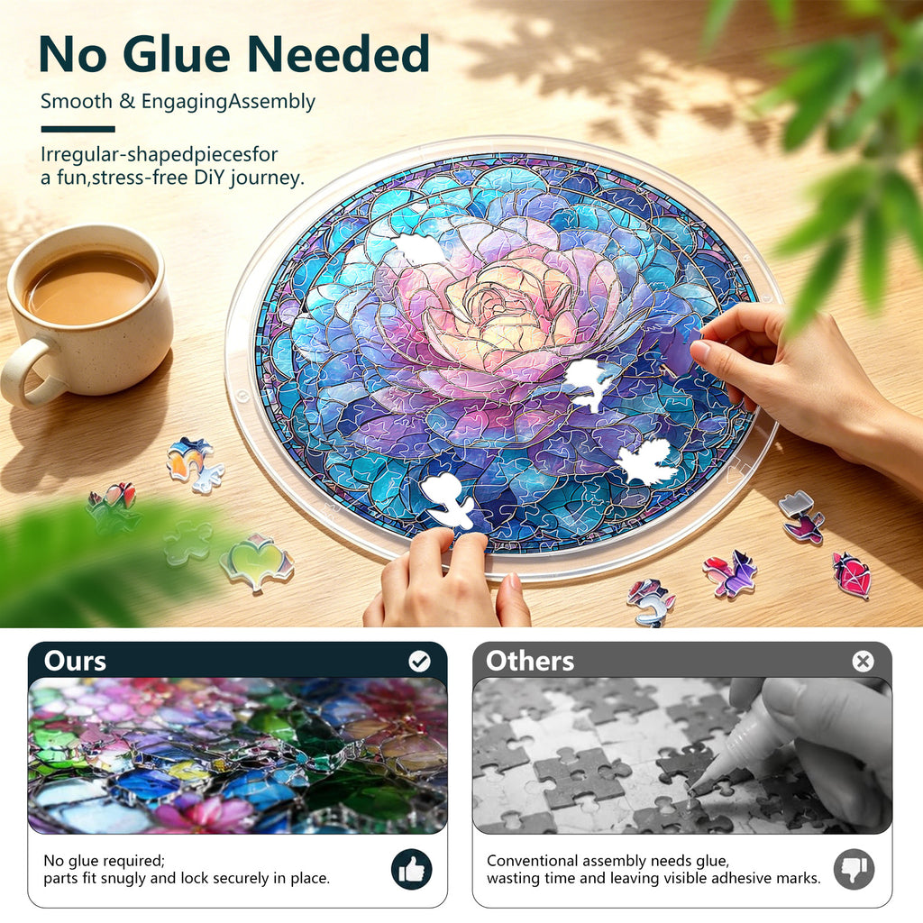 Acrylic Puzzle Suncatcher – Azure Dream