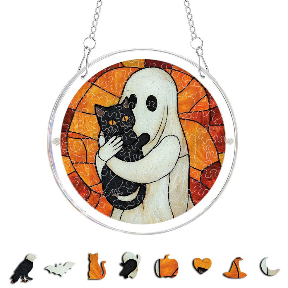 Halloween Acrylic Puzzle Suncatcher