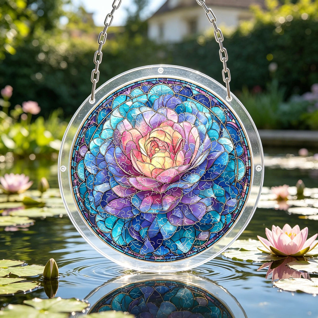 Acrylic Puzzle Suncatcher – Azure Dream
