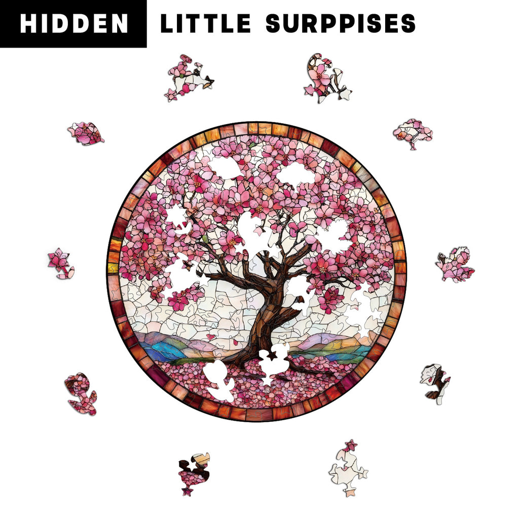 Acrylic Puzzle Suncatcher Hanging Ornament — Tree of Happiness