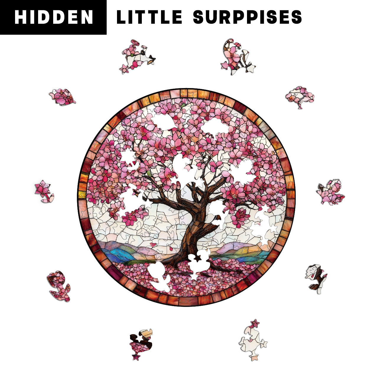 Acrylic Puzzle Suncatcher Hanging Ornament — Tree of Happiness