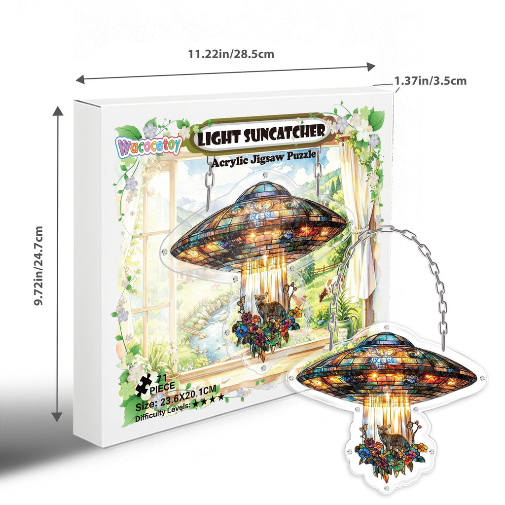 Acrylic Puzzle Light-Catching Hanging Ornament — UFO