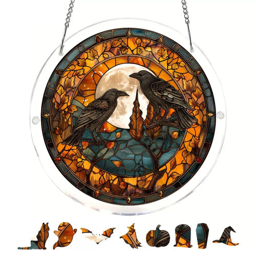 Halloween Acrylic Puzzle Suncatcher