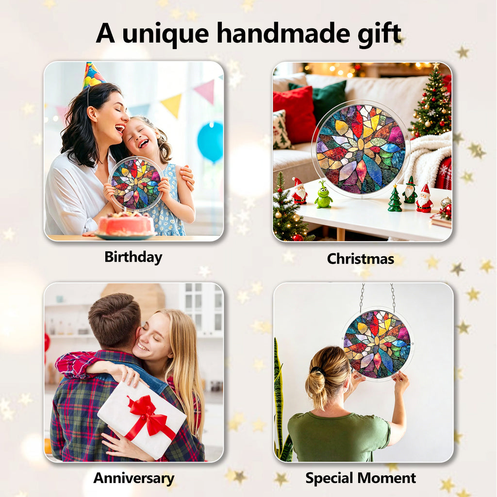 Acrylic Puzzle Suncatcher – Blossoming Radiance