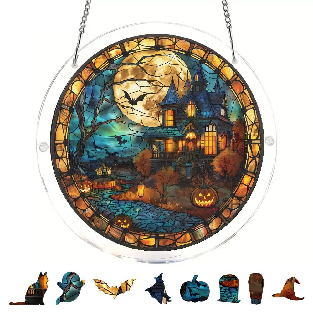 Halloween Acrylic Puzzle Suncatcher