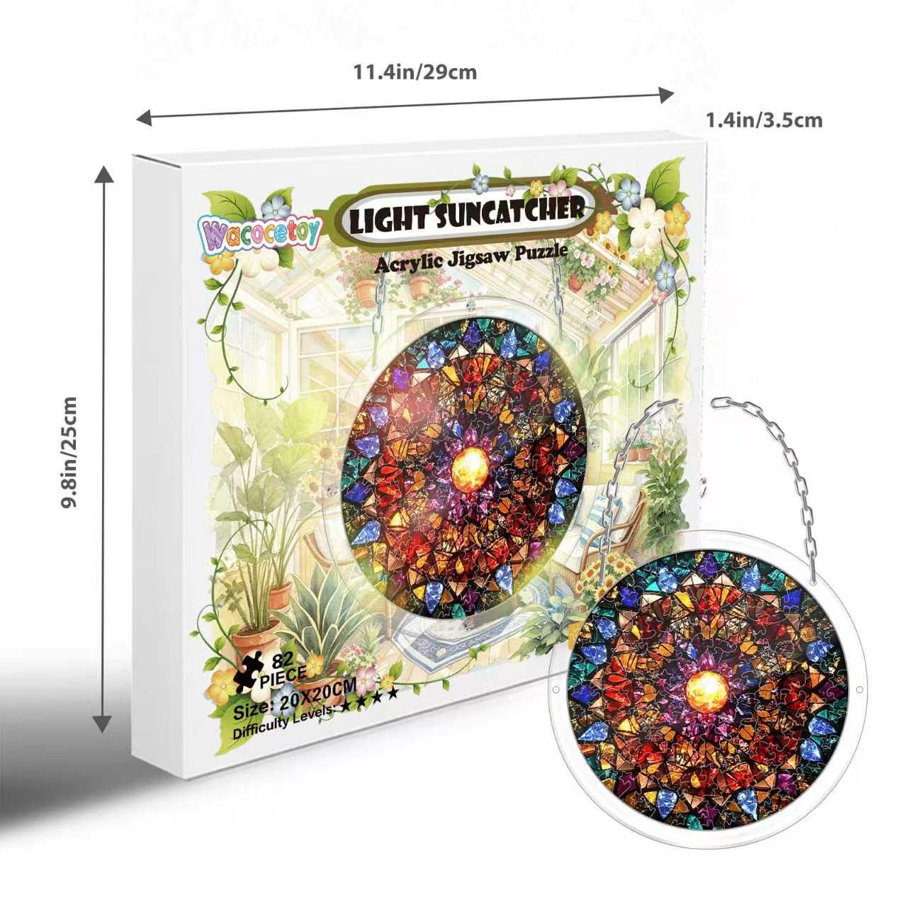 Acrylic Puzzle Suncatcher – Lotus of Light