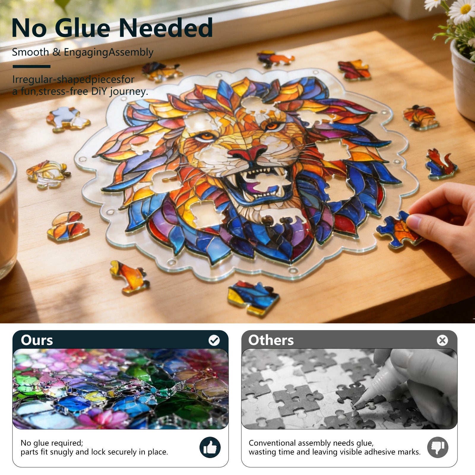 Acrylic Puzzle Suncatcher – Lion