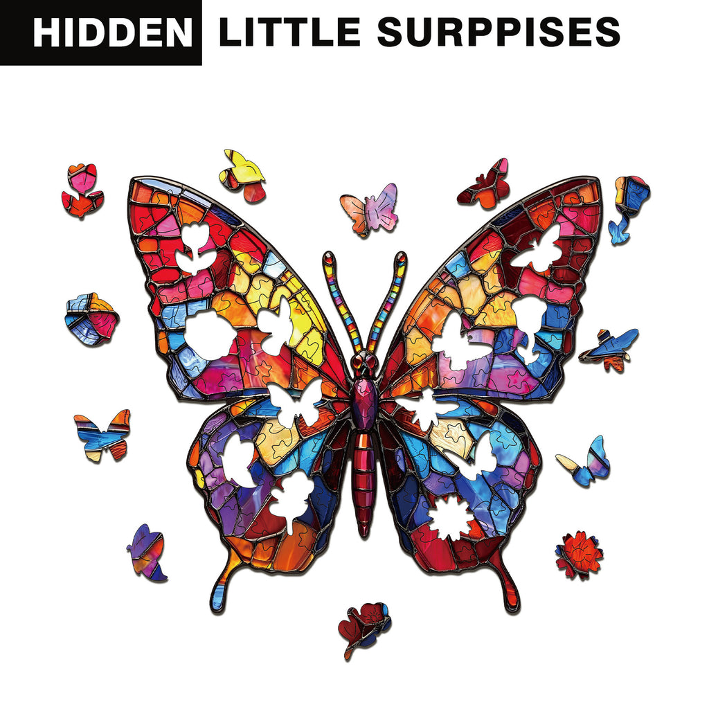 Acrylic Puzzle Suncatcher Hanging Ornament – Butterfly