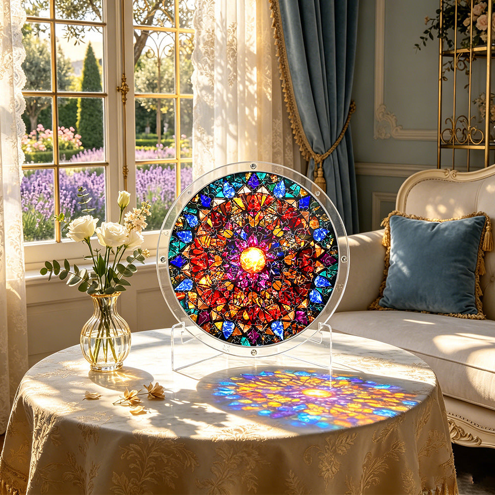 Acrylic Puzzle Suncatcher – Lotus of Light