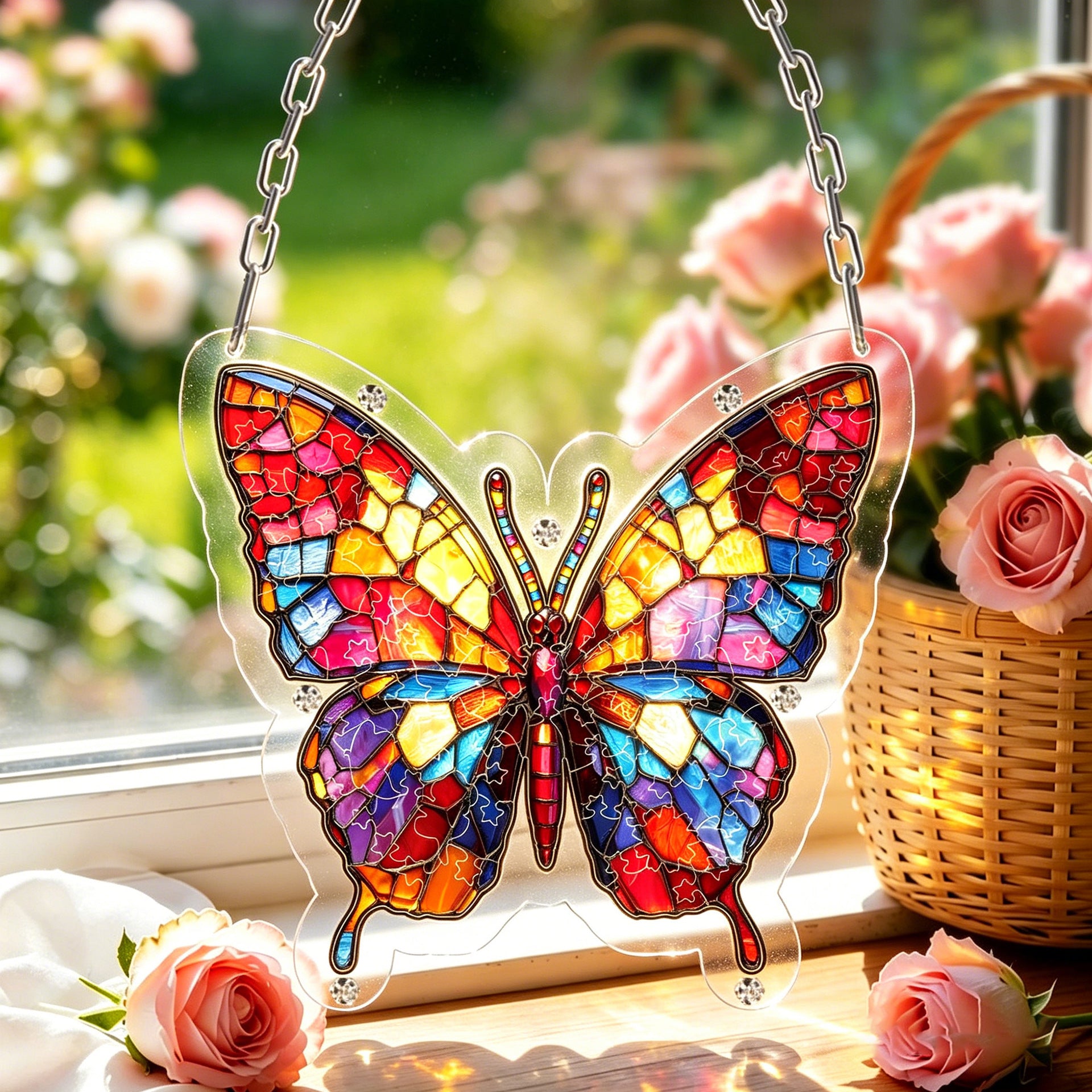 Acrylic Puzzle Suncatcher Hanging Ornament – Butterfly