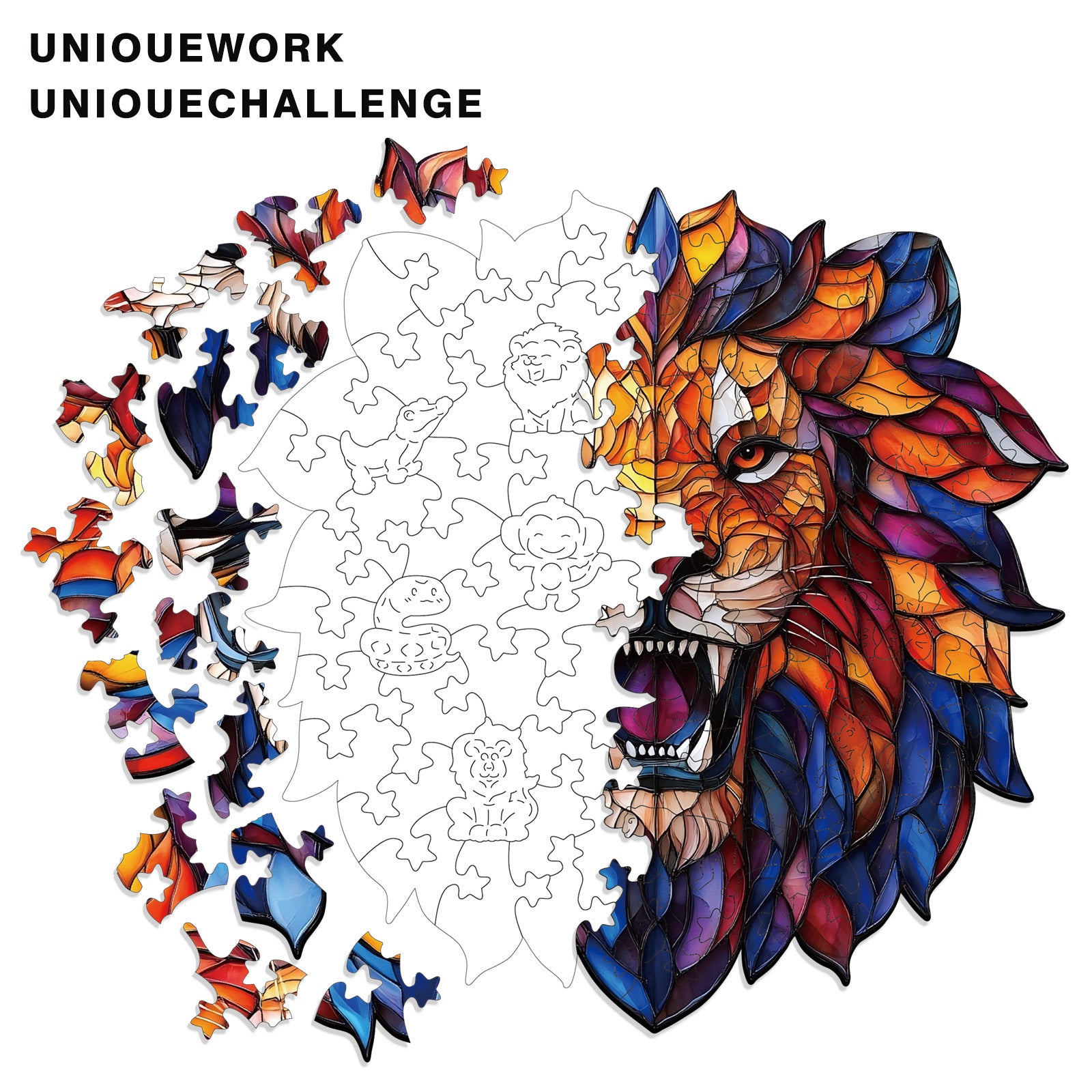Acrylic Puzzle Suncatcher – Lion
