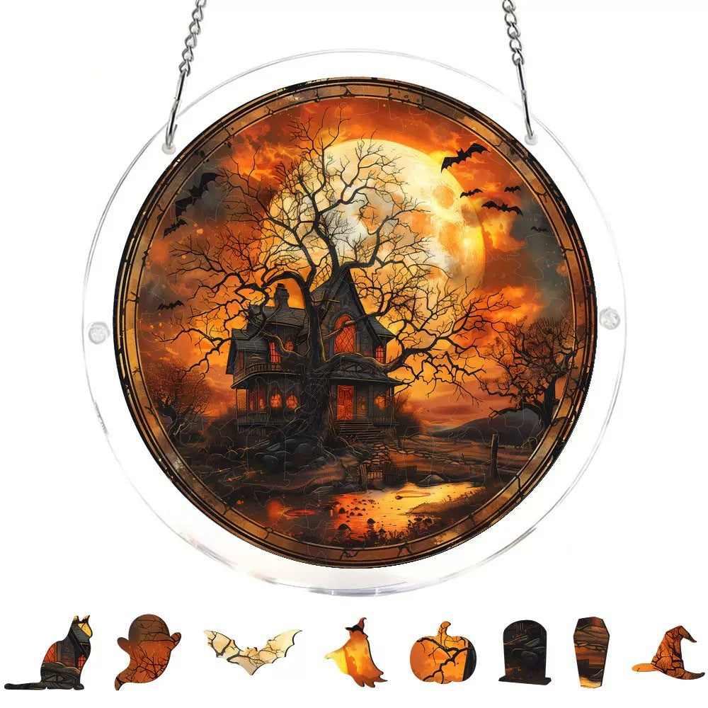 Halloween Acrylic Puzzle Suncatcher