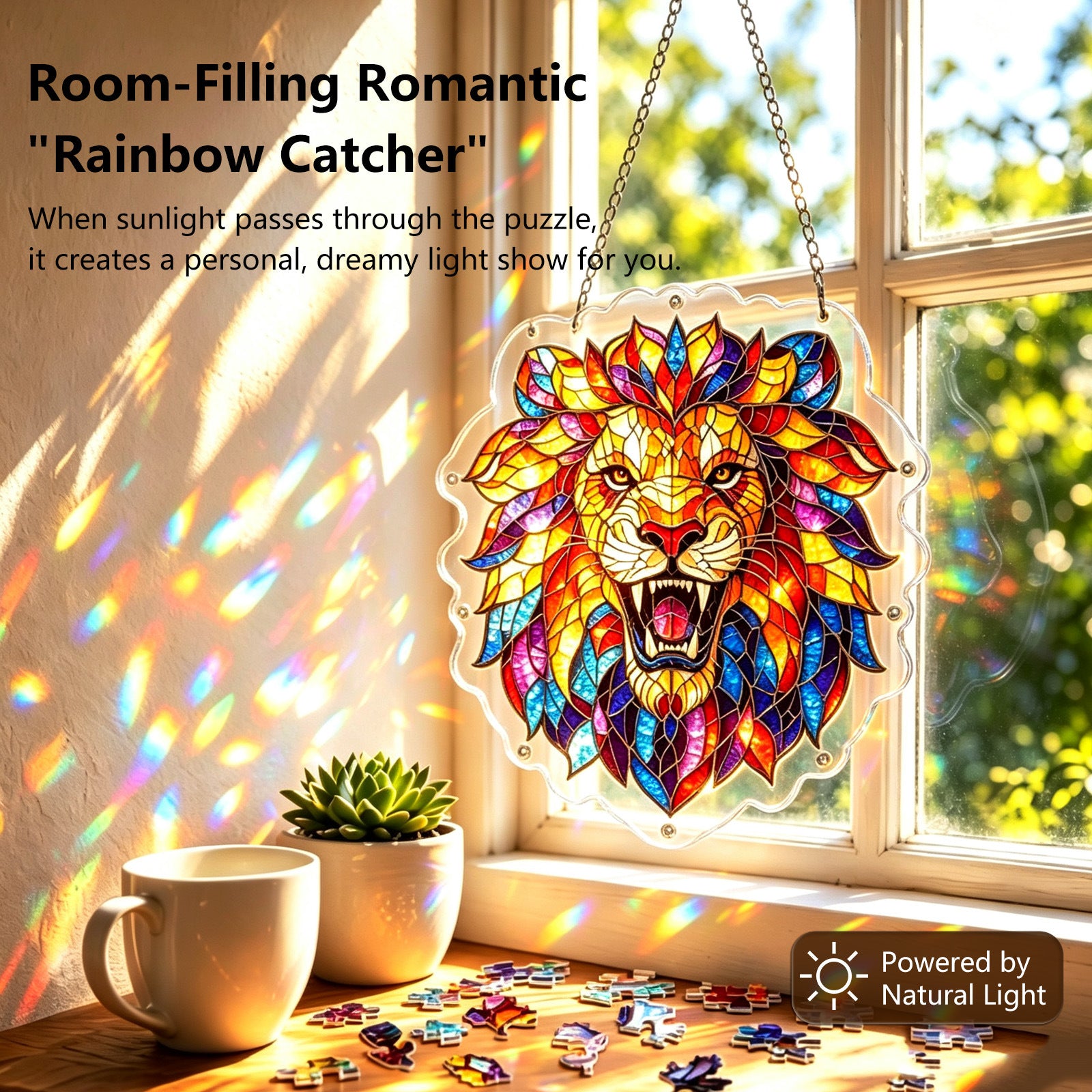 Acrylic Puzzle Suncatcher – Lion