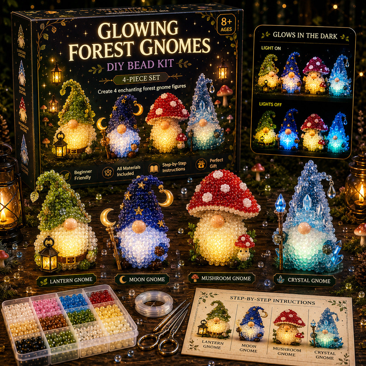 3D Magic Bead DIY Set – Forest Gnomes