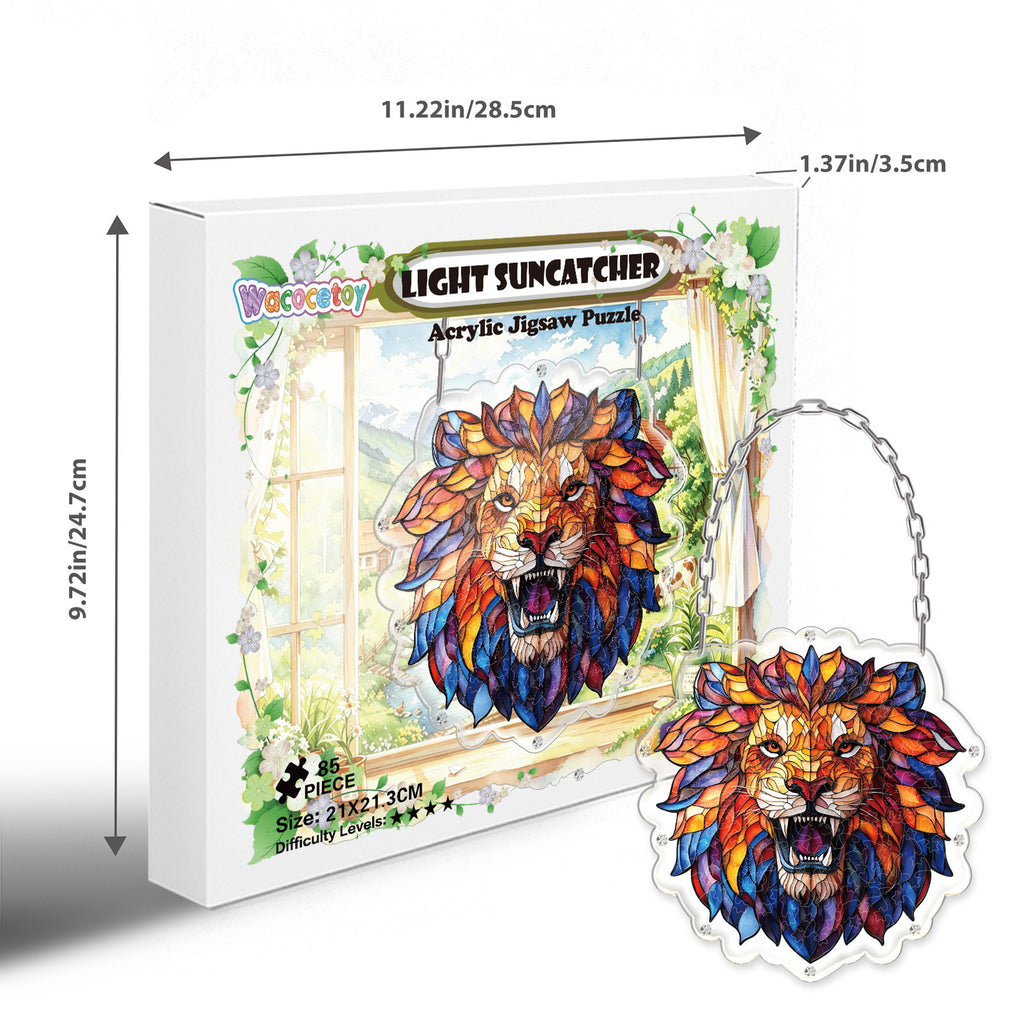 Acrylic Puzzle Suncatcher – Lion