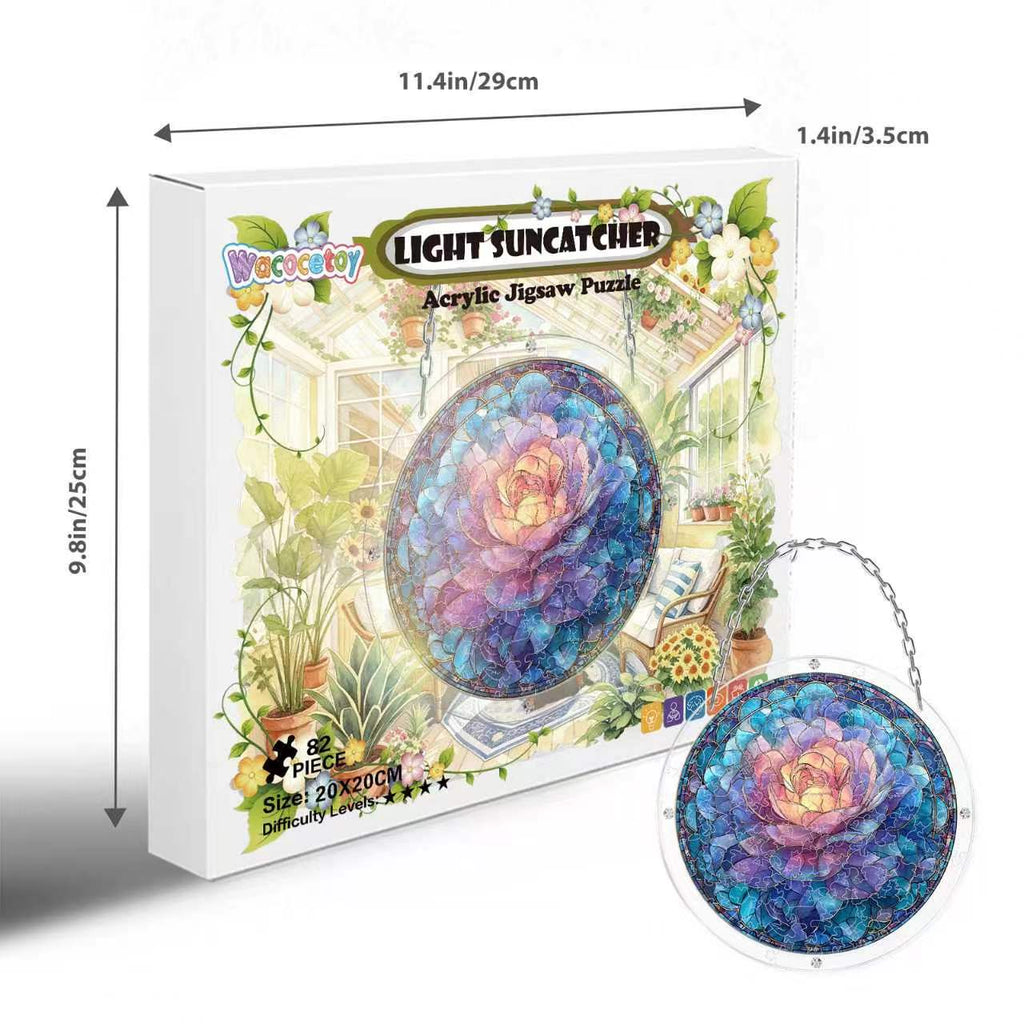 Acrylic Puzzle Suncatcher – Azure Dream