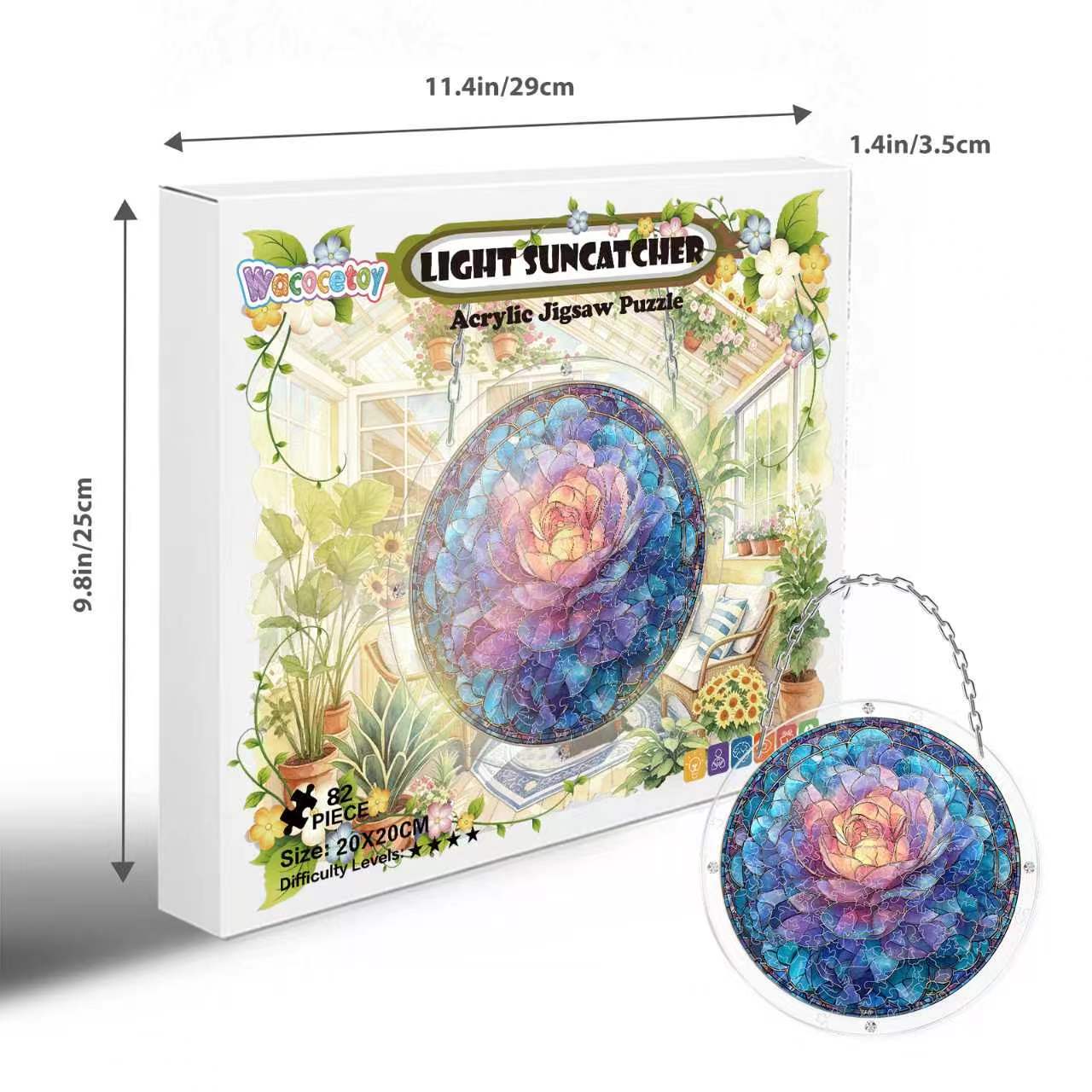Acrylic Puzzle Suncatcher – Azure Dream
