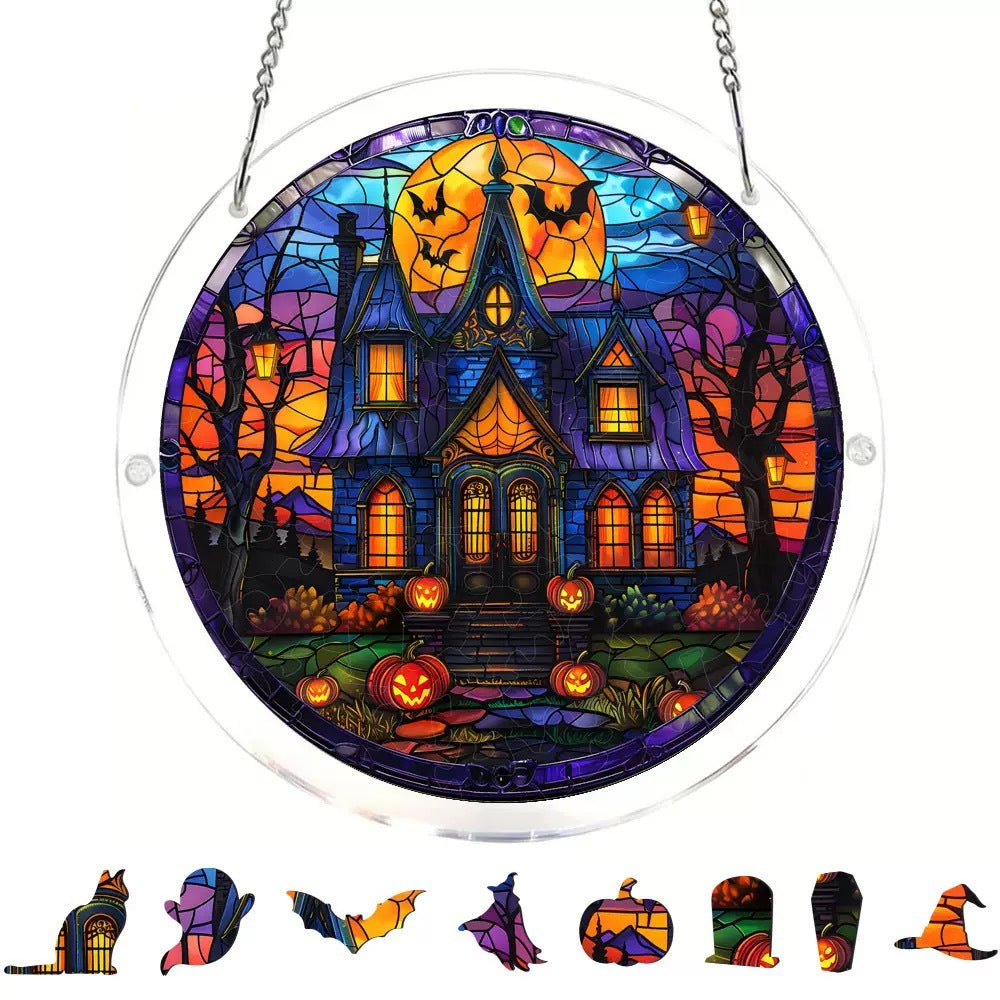 Halloween Acrylic Puzzle Suncatcher
