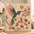 3D Bird-Themed DIY Diamond Painting – Floral Hummingbird