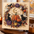 3D Halloween-Themed DIY Diamond Painting – Black Cat Halloween