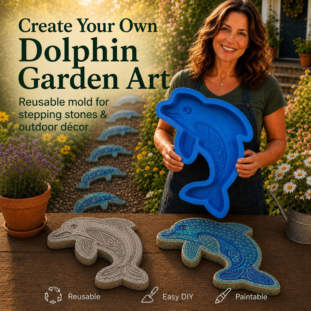 Reusable Stepping Stone Mold – Dolphin