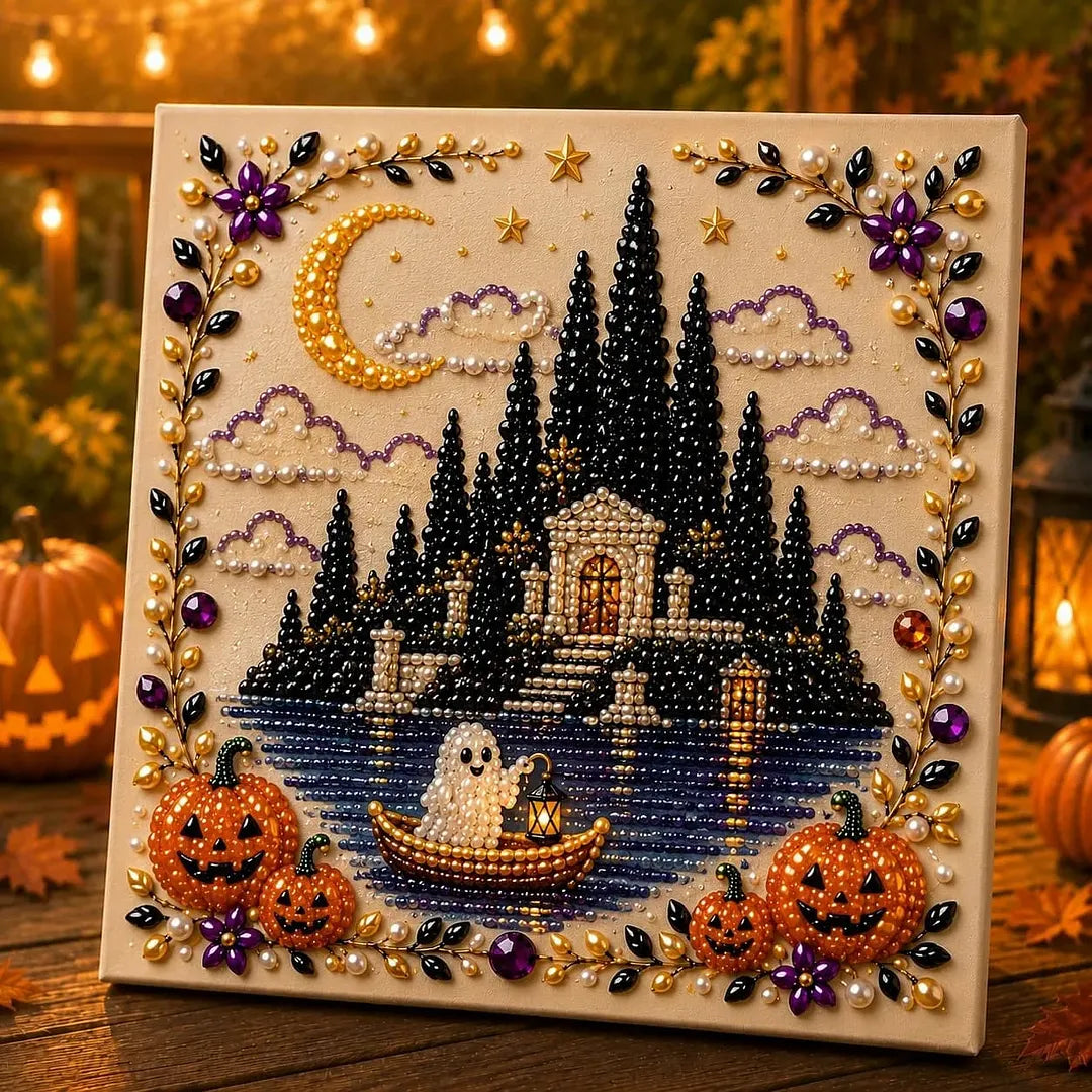 3D Halloween-Themed DIY Diamond Painting – Ghost Ship